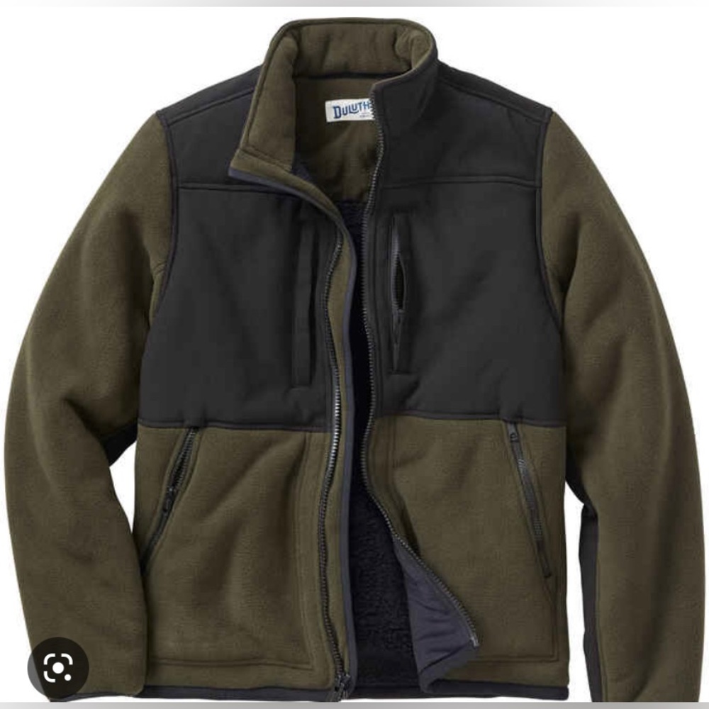 Duluth Trading Company Mens Bear Hide Fleece Jacket